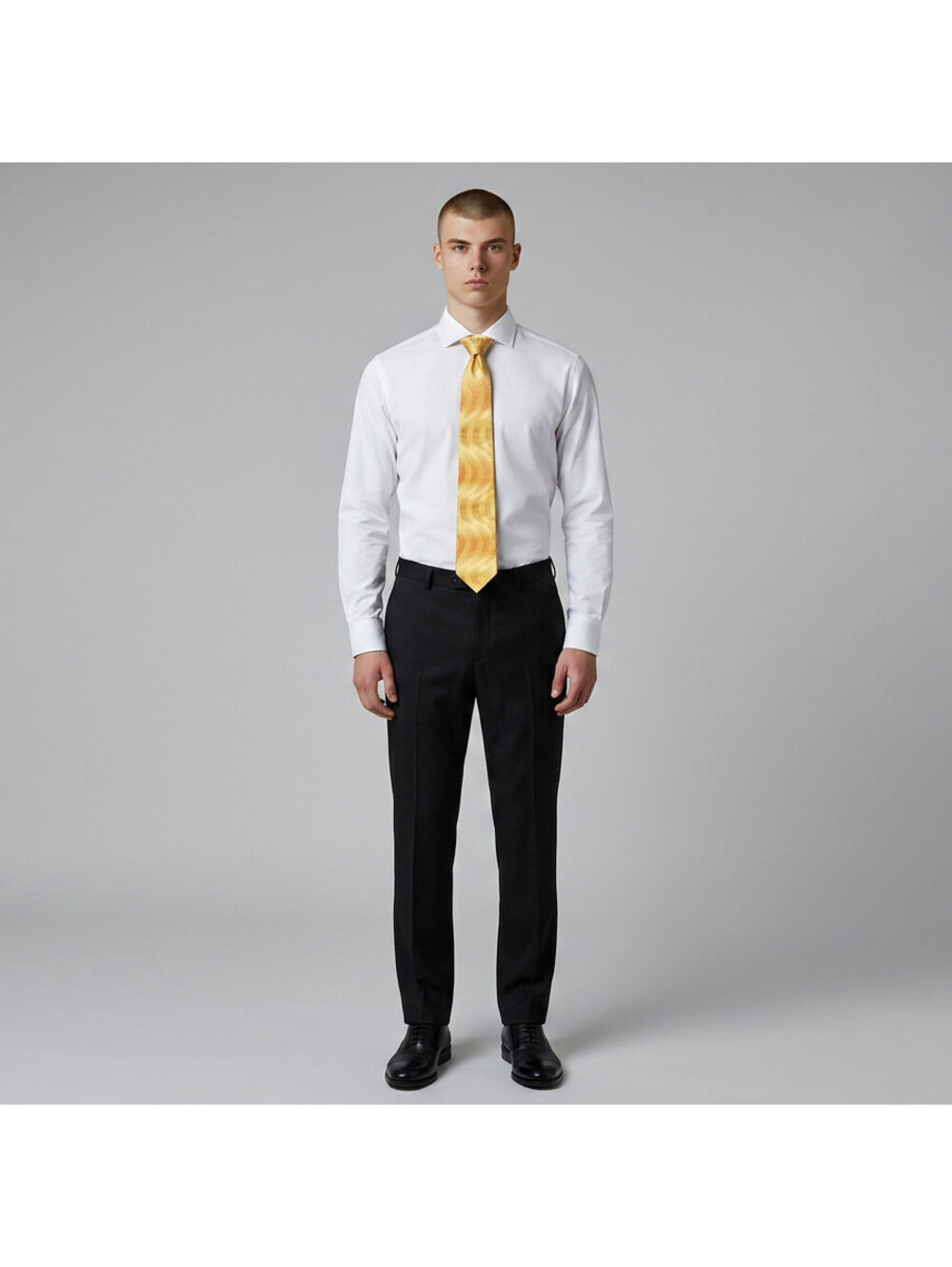 New Steven Land Tie Men Yellow One Size Classic Adjustable Designer Striped